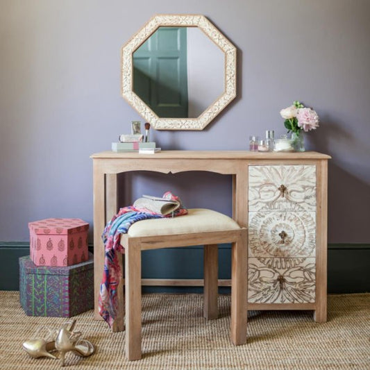 Wooden Dresser — Dahlia Carved