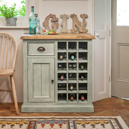 Wooden Sideboard / Wine Rack ( Winterberry Collection)