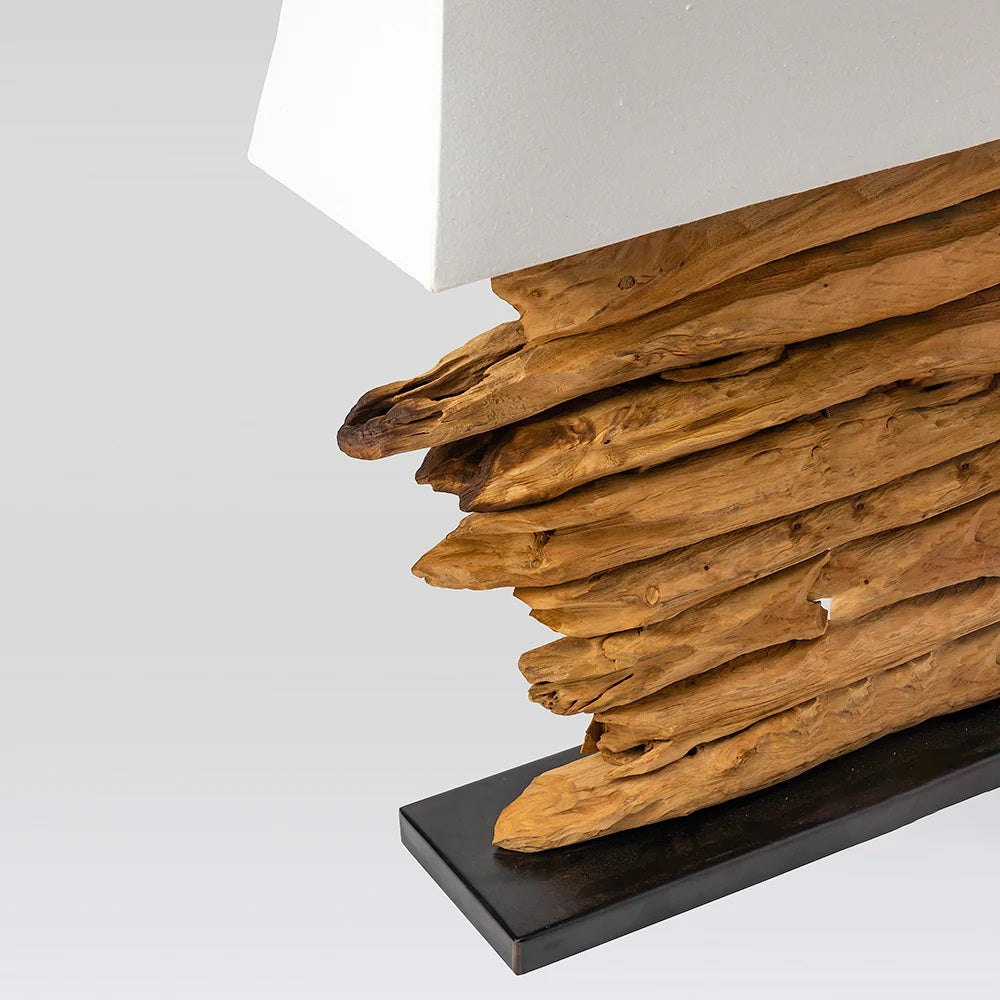 Table Lamp Intend — Recycled teak wood