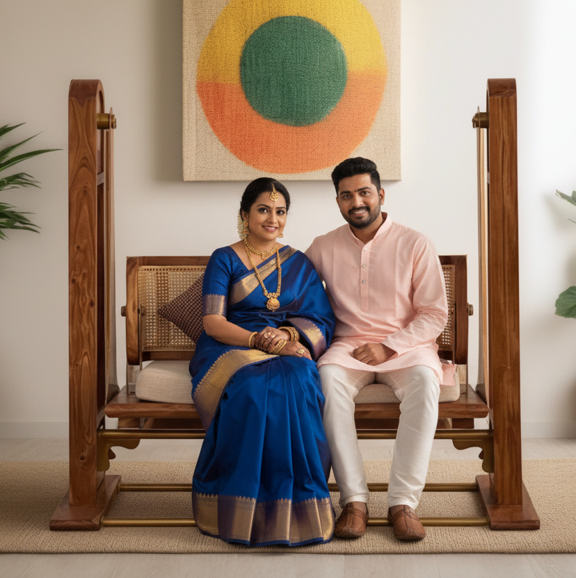 Swing floor standing jhula oonjal reversible 