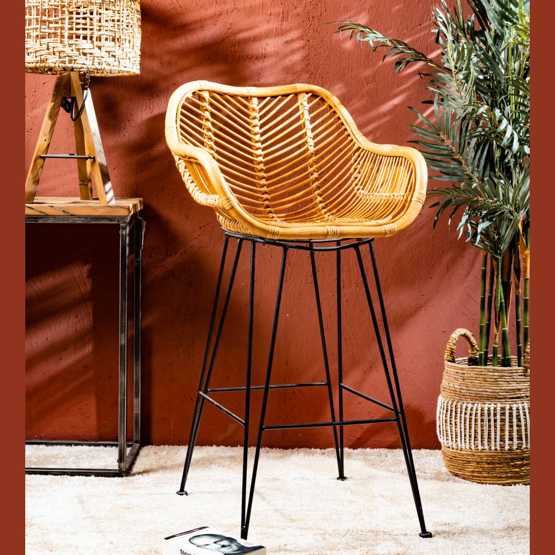 Brook — Bar Chair iron rattan