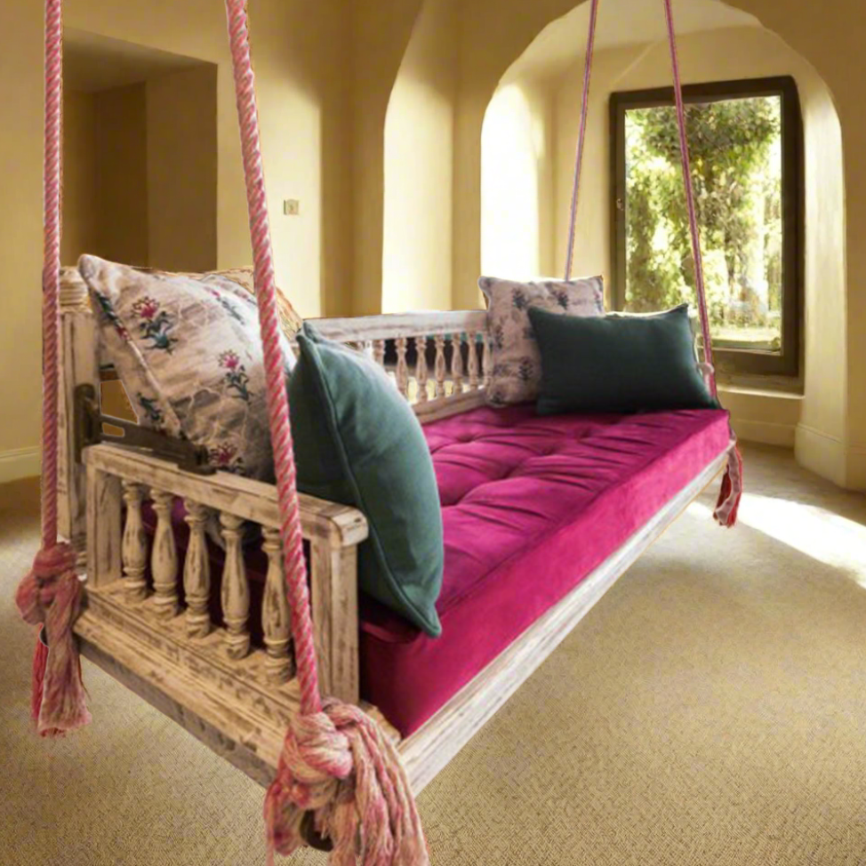 Wooden Swing Revesible for home — Carnations – Evolvekart®