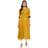 Kurta A-Line Cotton Slub Patch work