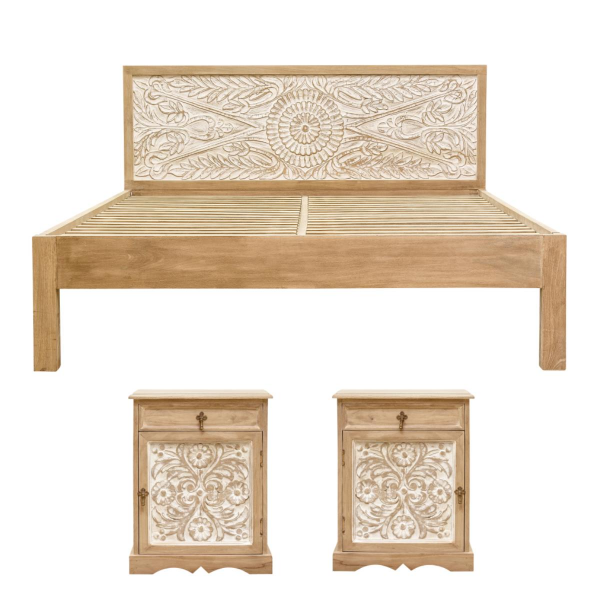 Bed ( Wooden ) — Dahlia Carved