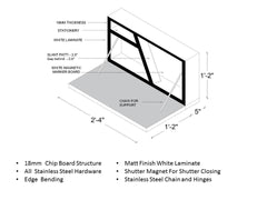 Wall Mounted Table - Study, work Folding desk Espee