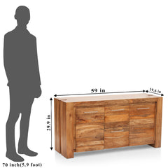 Crockery Unit Wooden -TROY