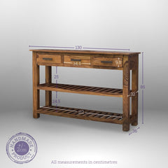 Wooden Console Table Gladiolus