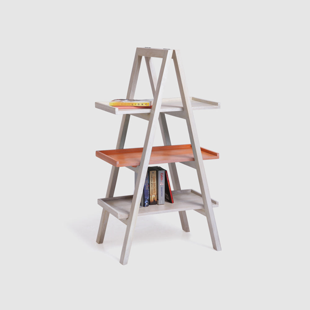 Floor Shelf Wooden — TIER ( Orange )