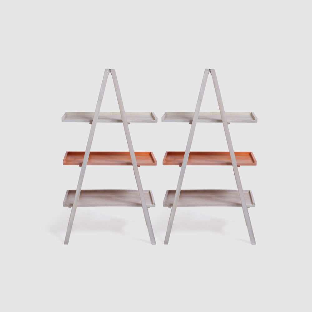 Floor Shelf Wooden — TIER ( Orange )