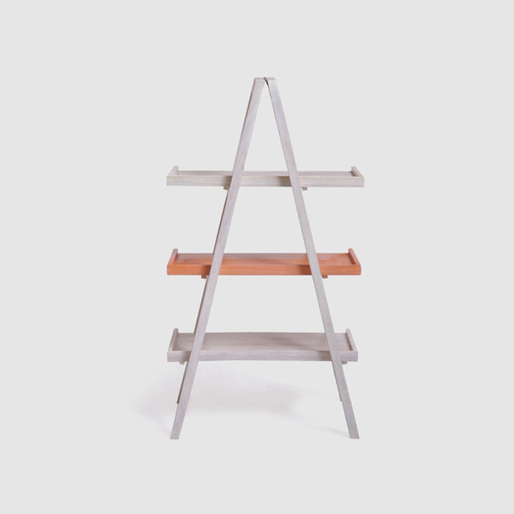 Floor Shelf Wooden — TIER ( Orange )